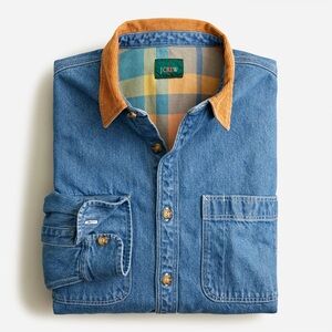J. Crew Always Men’s Flannel Lined Denim Workshirt